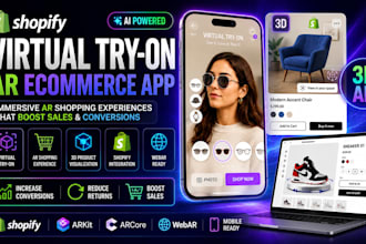 develop ar ecommerce app, shopify virtual try on, shopify product visualization