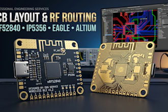 design pcb layout rf routing nrf52840 ip5356 eagle altium compact wearable pcb