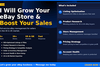 manage and grow your ebay store in the US and UK market
