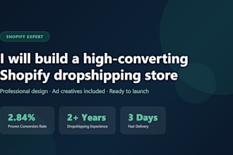 design a ready to launch shopify dropshipping store