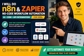 do n8n zapier make nocode workflow automation ai crm api for smbs