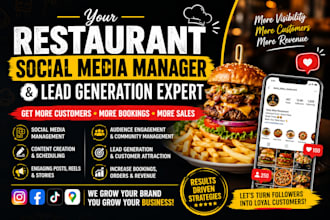 manage social media and generate leads for restaurants cafes and bars ads