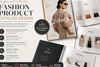 design professional modern fashion product catalog, lookbook , product catalog