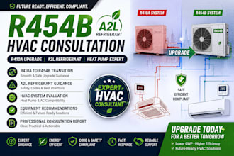provide r454b hvac consultation, r410a upgrade and a2l refrigerant guidance