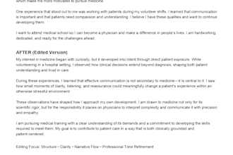 provide ai powered feedback on your residency or med school application