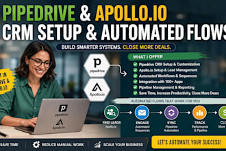 setup automated workflow on apollo io, pipedrive CRM automation