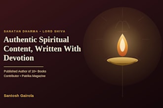 write authentic hindu spirituality blog content