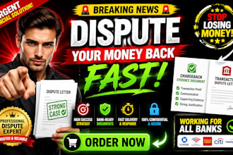create transaction dispute letter and chargeback evidence document