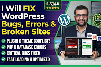fix wordpress bugs, errors and broken sites