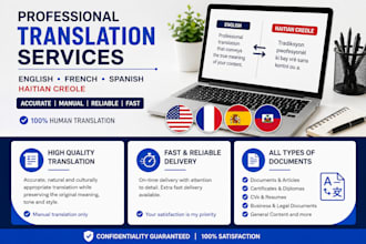 translate english into haitian creole professionally