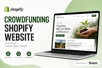 build crowdfunding shopify store kickstarter website product launch landi