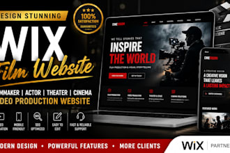 design wix film website video production filmmaker actor theater cinema website