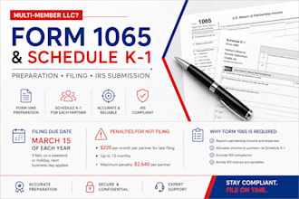 prepare and file form 1065 and schedule k1 for foreign owned multi member llc