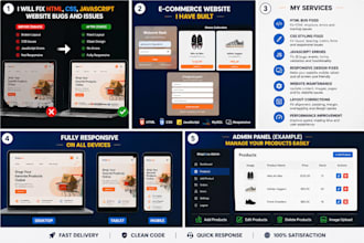 fix HTML CSS javascript website bugs