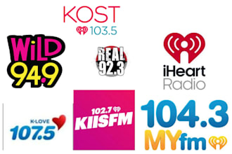 airplay your single track and promote on alabama, california radio