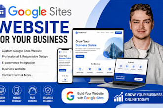 design a professional google site website for your business website builder gmb