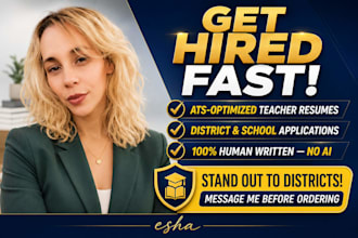 write a professional teacher resume for educators and school jobs