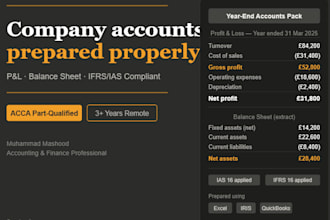 prepare your company accounts and financial statements