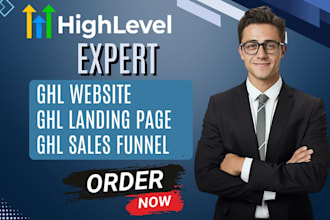 be your gohighlevel expert, ghl website, ghl sales funnel, ghl landing page