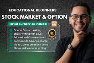 create stock trading course ebook writing, crypto trading strategy, video course