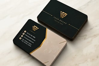 design 4 professional business cards in 5 hours