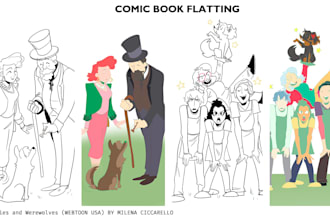 do professional comic book flatting