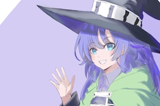 dibujaré personajes de fantasía de anime con un estilo detallado
