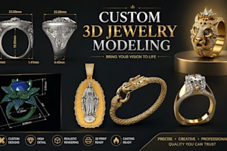 create 3d jewelry cad design realistic rendering resin design necklaces bracelet