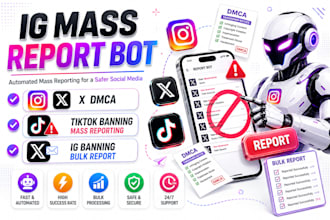 ig mass report bot, x dmca,tiktok banning mass reporting, ig banning bulk report