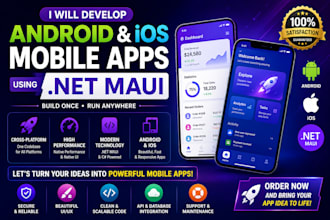 do android and ios applicationsin maui dot net maui