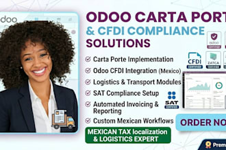 implement odoo cfdi sat carta porte invoicing and compliance expert developer