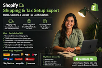 setup shopify website dropshipping shipping tax for international and domestic