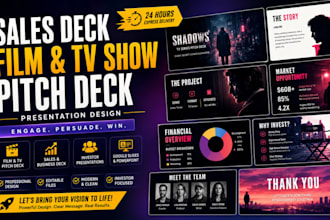 sales deck film tv show pitch deck presentation template google slides in 24hrs
