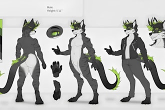 furry ref sheet fursona ref sheet furry reference sheet anthro nsfw character oc