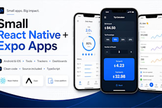 build a small react native expo mobile app