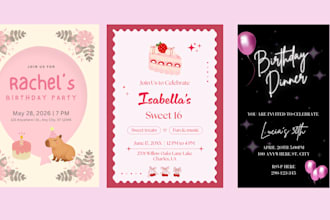 design custom digital and printable invitations