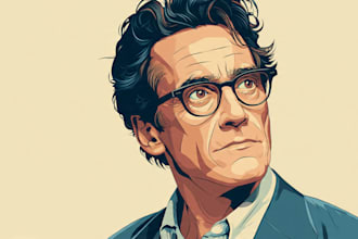 draw your high quality vector portrait