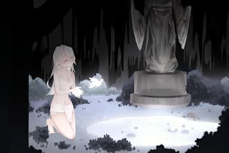 make a digital art in anime style