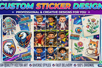 design custom chibi sports stickers and patches