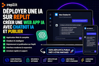 deployer une ia replit, creer une web app ia replit, un chatbot ia et publier