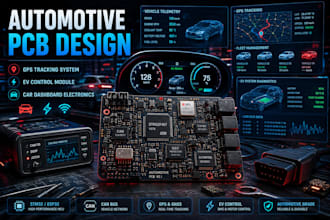 design automotive pcb for ev systems dashboard cluster gps tracker gauge vehicle