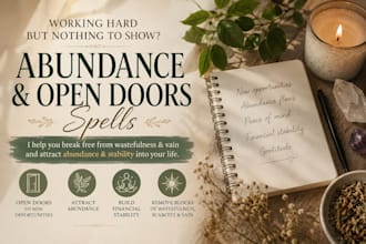 counter working but nothing to show with abundance spells and open doors spells