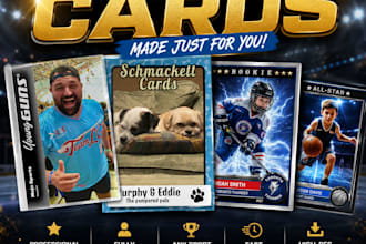 create a professional custom sports card of you or anyone