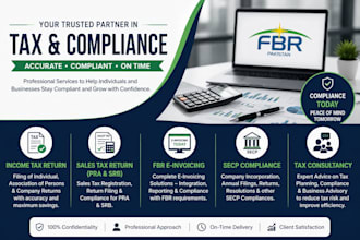 prepare and file income tax return and sales tax return