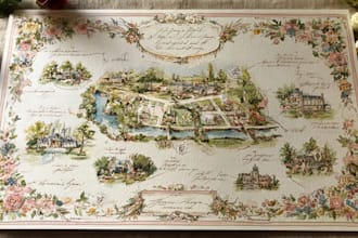 design watercolor wedding map