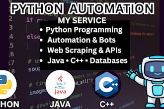 code python java cpp web database automation bot programming project developer