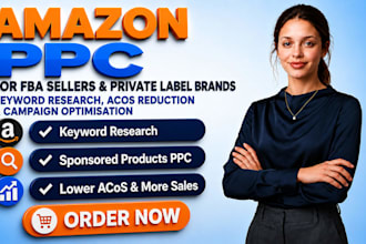 run amazon PPC campaign for fba sellers with keyword research and acos reduction