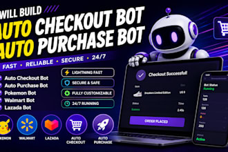 build auto checkout bot auto purchase bot pokemon bot walmart bot amazon bot