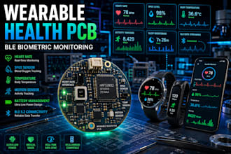 design smart wearable health pcb lte m ecg ppg spo2 ble iot embedded system