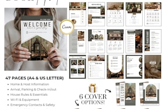 design and create modern airbnb vrbowelcome book interactive digital guest guide